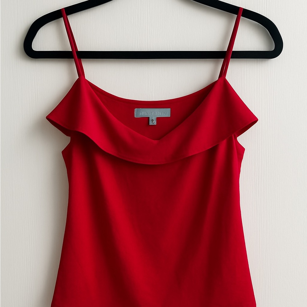 ANTONIO MELANI Hot Pink Draped Cowl Neck Cami Tank Top S